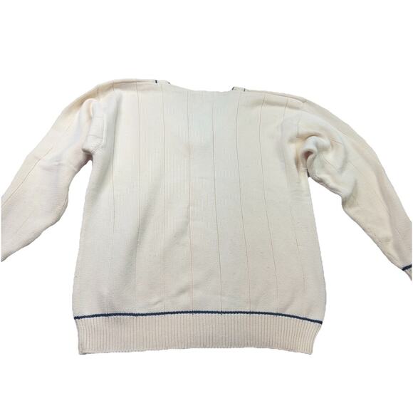 VTG Cotton Traders Men Knit V-Neck Pullover Sweater Size XL T Academia Old Money - Picture 4 of 9